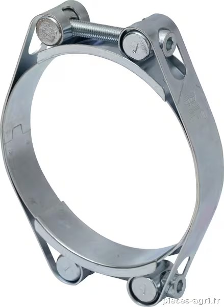 Collier de serrage, 100-110 mm double boulon, double bande DIN912 zingué Kramp · réf. DBHC100110