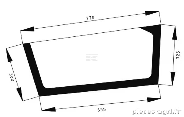 Vitre de porte inf. vue 2