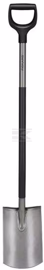 Bêche de jardin Ergonomic™ grise , arrondie · réf. 1067512
