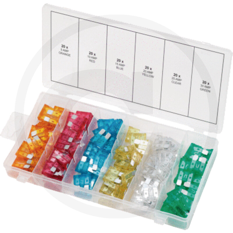 KS Tools Assortiment de fusibles,5-30A, Zinc, 120 pcs. · réf. 7889700250