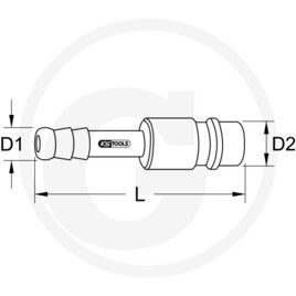 KS Tools Embouts pour coupleurs en laiton, Ø9mm · réf. 7885153496