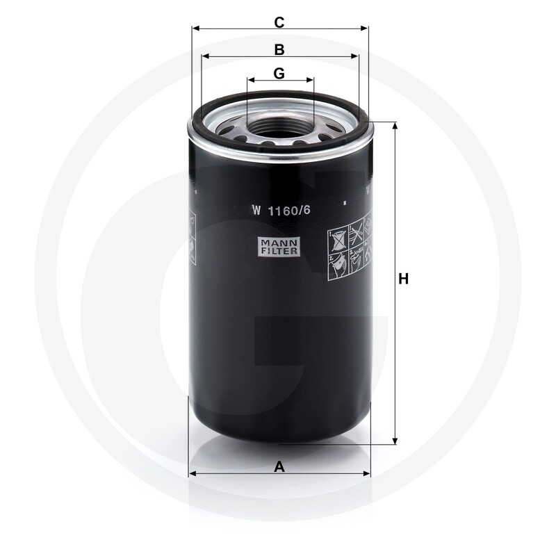 MANN FILTER Filtre à huile moteur · réf. 565W1160.6