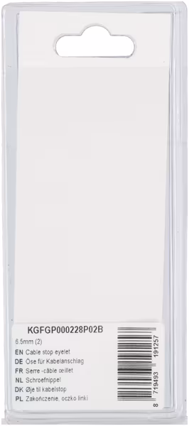 Oeillet d'arrêt de câble 6,5 mm (2) vue 2