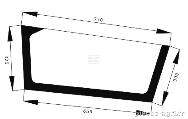 Vitre de porte inf. vue 2