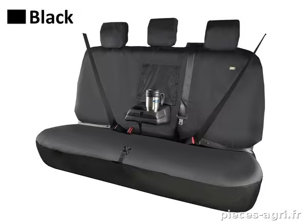 Housse de siège arrière, noir, 3 appuis-tête fixes, plateau rabattable, convient à Ford Ranger · réf. SC506011