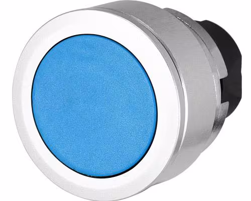 Bouton poussoir av arrêt bleu · réf. 030PPFIBL