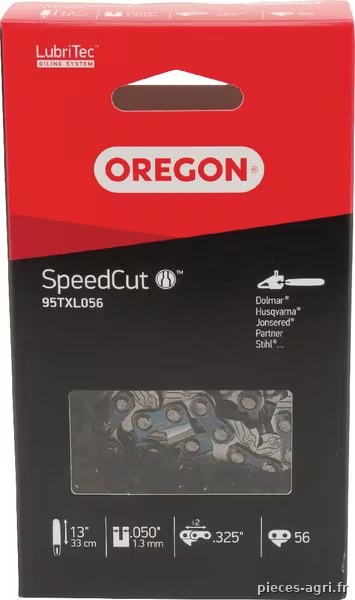 Chaîne de tronçonneuse .325" 1,3mm 56 DL demi-ciseau Speedcut Boite Oregon · réf. 95TXL056E