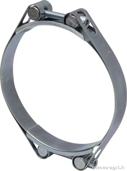 Collier de serrage, 135-145 mm double boulon, double bande DIN912 zingué Kramp · réf. DBHC135145