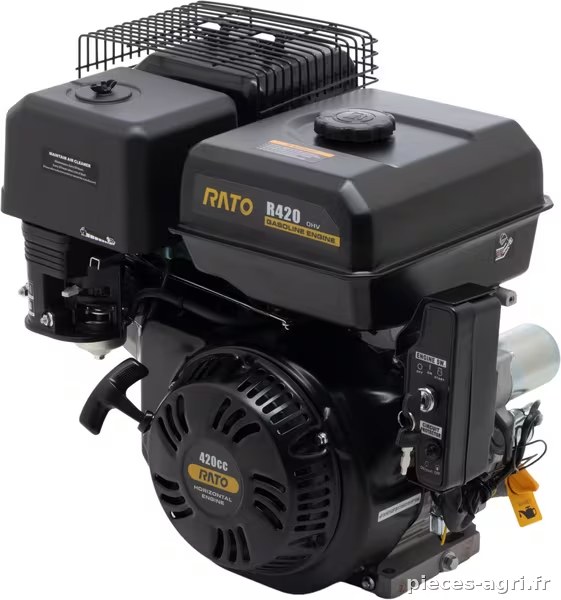 Moteur horizontal 420 cm3, 25,4 / 88,5 mm, démarreur électrique Rato · réf. R4202588