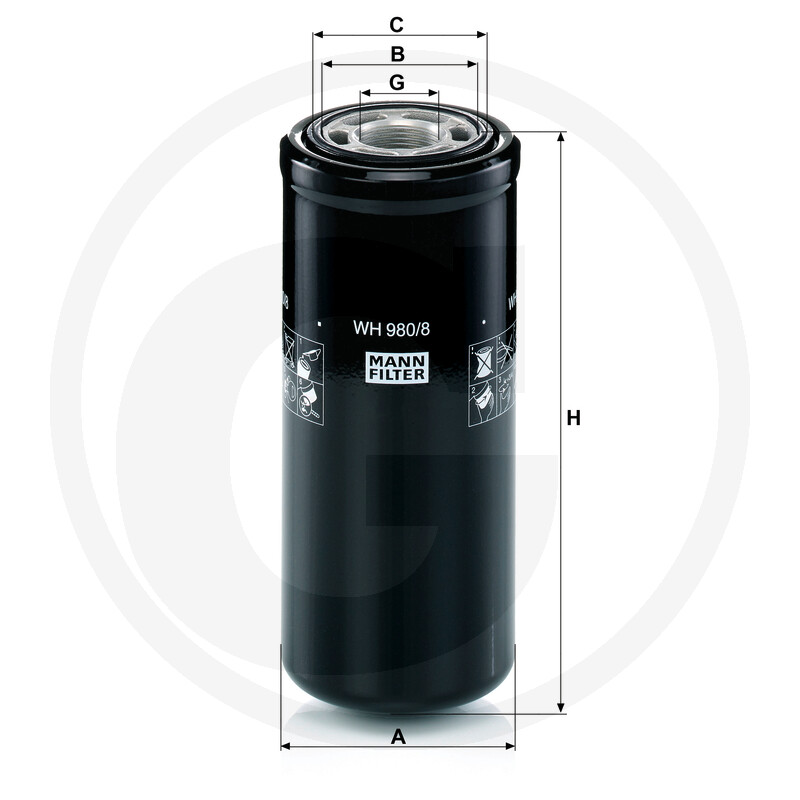 MANN FILTER Filtre hydraulique · réf. 565WH980.8
