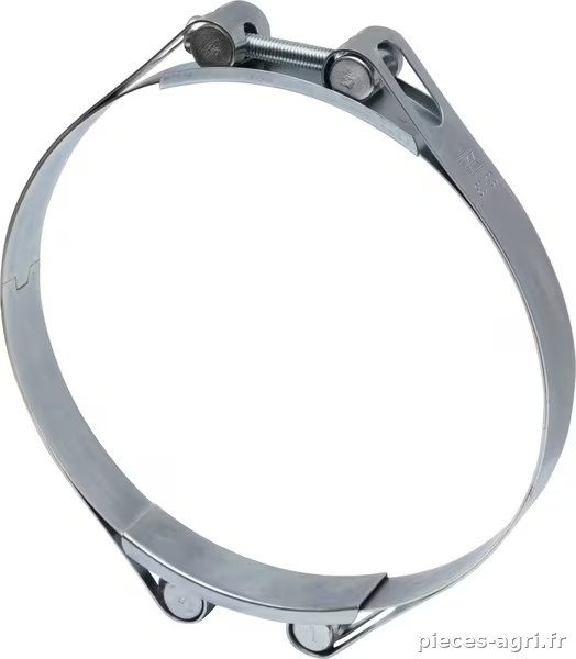 Collier de serrage, 180-190 mm double boulon, double bande DIN912 zingué Kramp · réf. DBHC180190