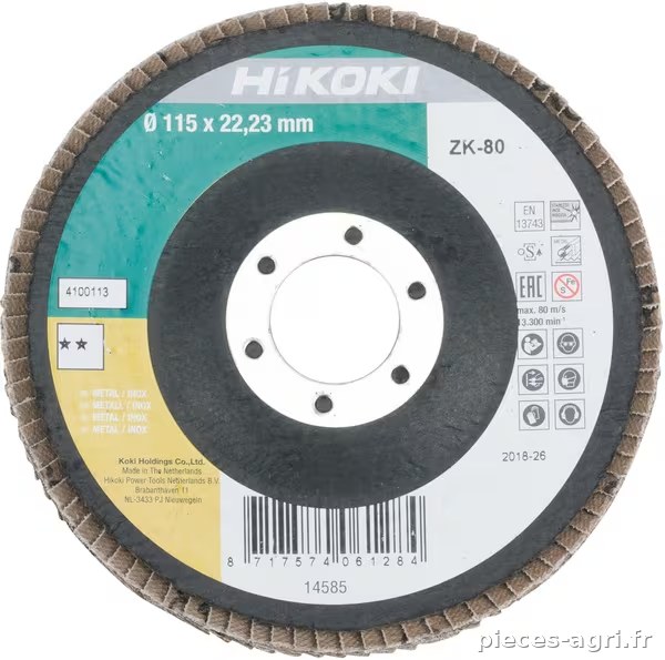 Papier abrasif de rodeuse 115 K80 · réf. 4100113