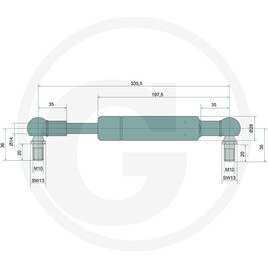 Stabilus Vérin à gaz vue 2
