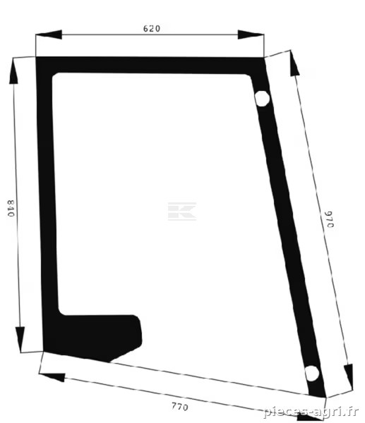 Vitre de porte sup. vue 2