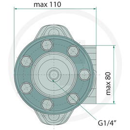 WHITE Moteur OMR-X 80, Ø : 25 mm vue 6