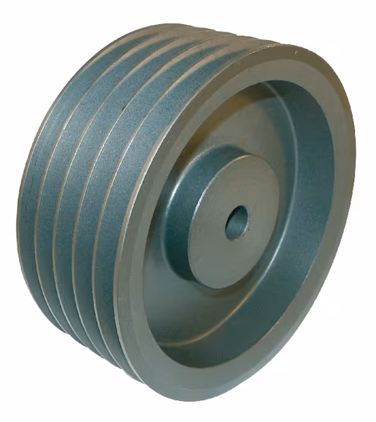 Poulie pour courroie trapézoïdale 5 rainures B ou SPB diamètre 237 mm Kramp · réf. 225B5