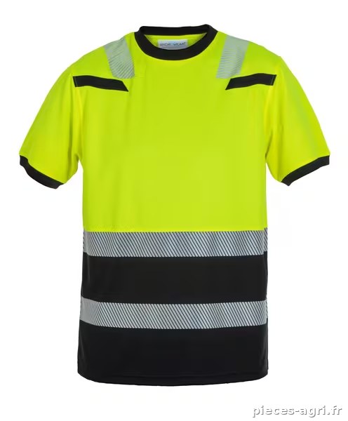 T-shirt haute visibilité S jaune/noir Tulsa · réf. 040465YBS