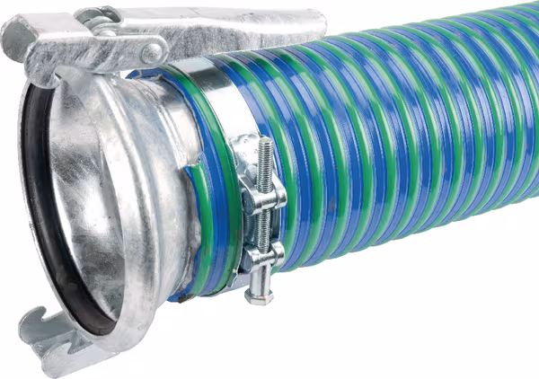 Tuyau + racc. bleu/vert 6" 3m · réf. 6000503BAZ