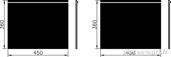 Garde-boue pour remorque 450x360mm vue 2