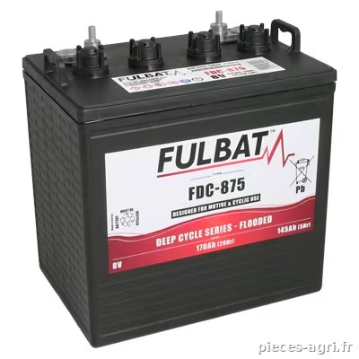 Batterie 8V 170(C20)/145Ah(C5) plomb-acide noyé · réf. FDC875
