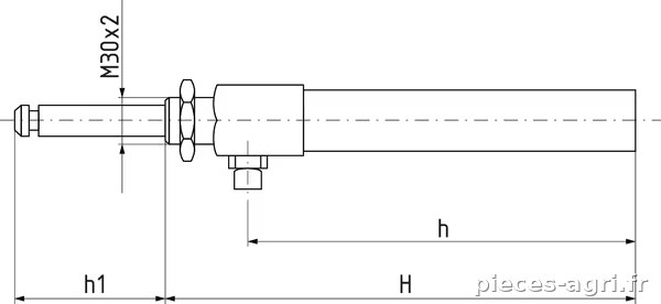 Vérin hydraulique 6" vue 2