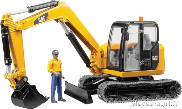 Mini-excav. CAT + ouvrier bât. · réf. U02466