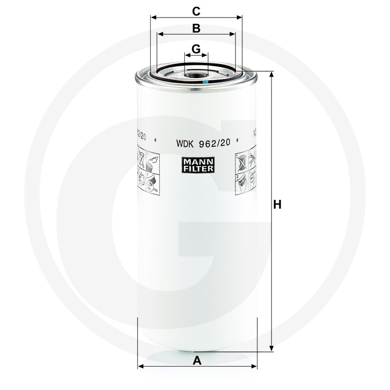 MANN FILTER Filtre à carburant · réf. 565WDK962.20