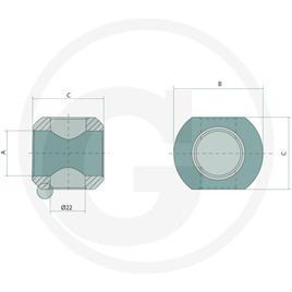 GRANIT Sphère pour bras de relevage Heavy Duty, · réf. 200120035-10