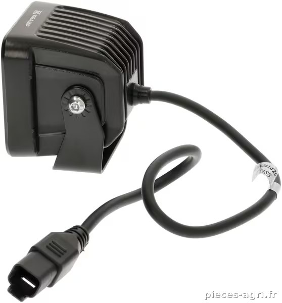 Lampe de travail indirecte LED, 40W, 4800lm, carrée, 12/24V, blanche, 81x82,5x67,5mm prise Deutsch, faisceau large, 4LED vue 2