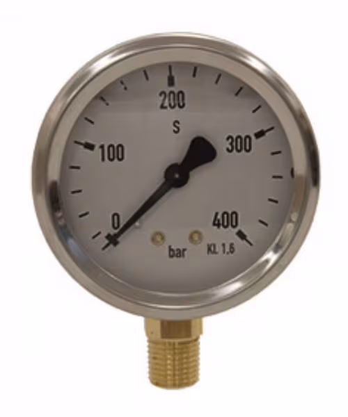 manomètre 0 à 400 bar ø 60 filetage latéral ø 1/4 · réf. 160070