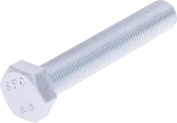 Boulon hexagonal pas fin entièrement fileté M12x1,25x70 8.8 zingué · réf. 9611212570