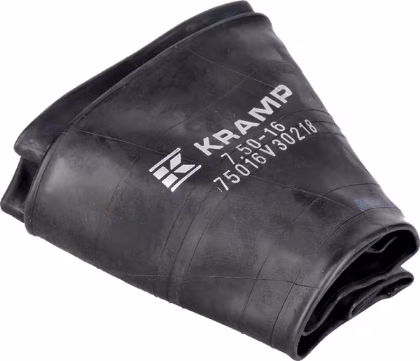 Chambre à air pour jante Ø 16", 7.50-16 / 205/75R16, valve coudée, Kramp · réf. 75016V30218