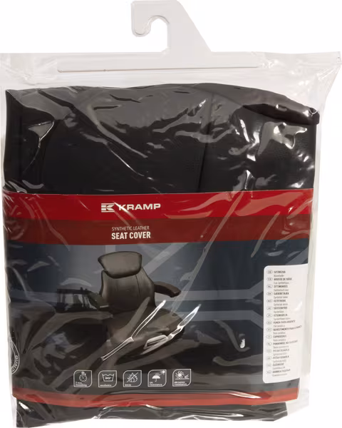 Housse de siège personnalisable, en PVC, noire, conçue pour Grammer · réf. I60046KR