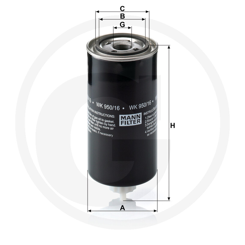 MANN FILTER Filtre de vidange de carburant vue 3