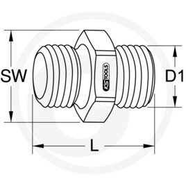 KS Tools Raccords d'air comprimé, G1/4"xG1/4" · réf. 7885153380