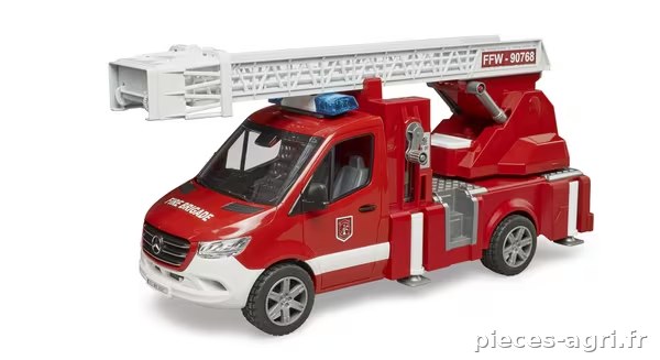 Moteur d'incendie MB Sprinter avec échelle, pompe à eau et module son et lumière · réf. U02673