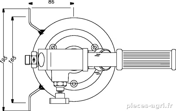 Pompe hydraulique manuelle 4L vue 2