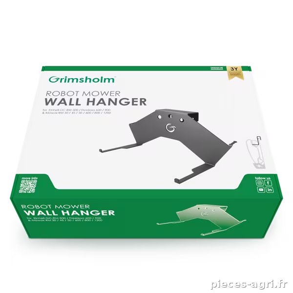 Support mural pour robot Einhell GC-RM 500 / Freflexo 600/900 vue 2