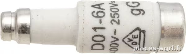 Fusible 6A longueur 36mm Hager · réf. D016