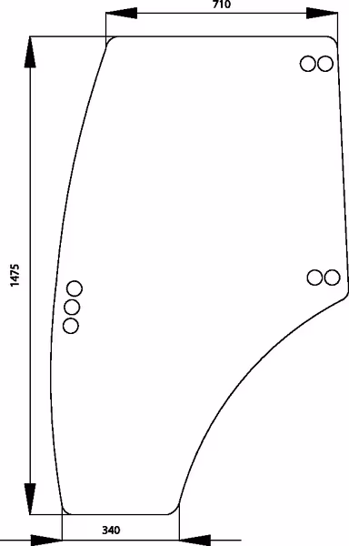Vitre de porte · réf. 6000106468N