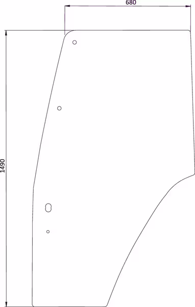 Vitre de porte · réf. D6718