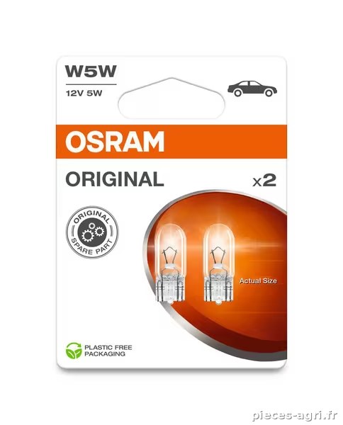 Ampoules 2825-2BL W5W 12VW2.1X9.5D BLI (x2) vue 3