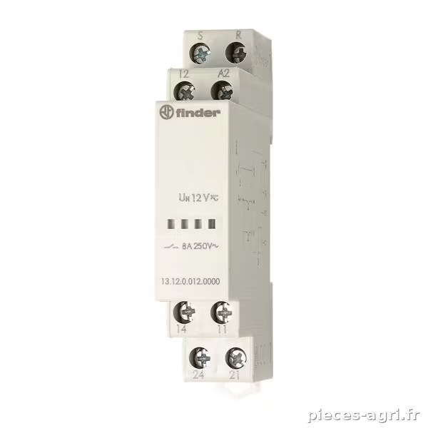 Relais d'appel et de réinitialisation, montage sur rail 17,5 mm, 1CO 8A + 1NO 8A, 12 V UC · réf. 131200120000