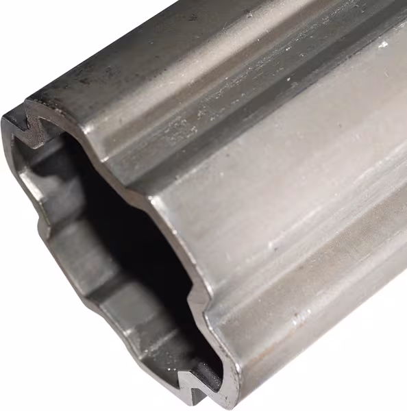 Tube profilé extérieur V50/V60, en étoile, diamètre 57,6 x 41,6 x 3,5 mm, longueur : 2 800 mm · réf. 191160800