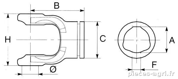 Mâchoire tube profilé PTO 50 vue 4
