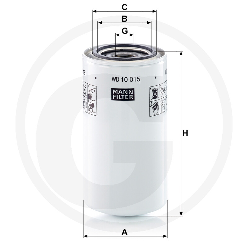 MANN FILTER Filtre hydraulique · réf. 565WD10015