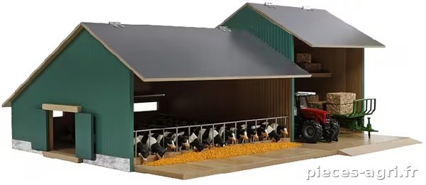 Étable avec hangar 55x72x32 cm 1:32 · réf. 610200