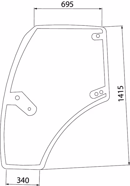 Vitre de portière gauche · réf. 00121433020N