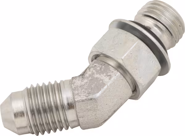 Coude 45gr mâle x mâle 7/16 UNF · réf. RIU4507