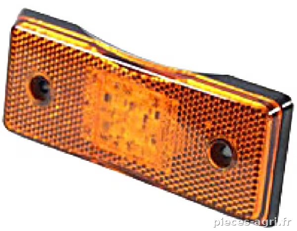 Feu de gabarit LED rectangle orange vue 2